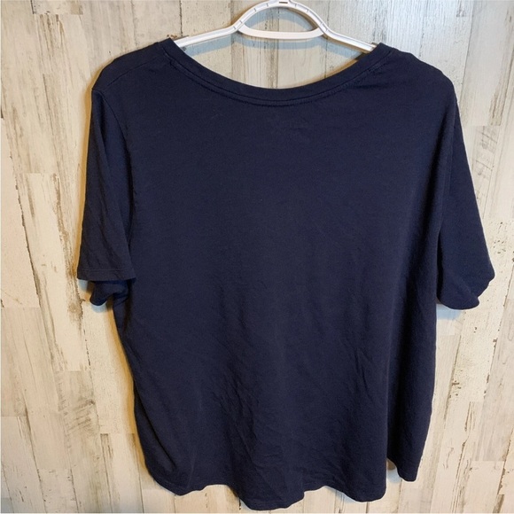 Terra & Sky Woman's Blouse T-shirt Blue Short Sleeves Top Size 2X (20W-22W) - Picture 11 of 16